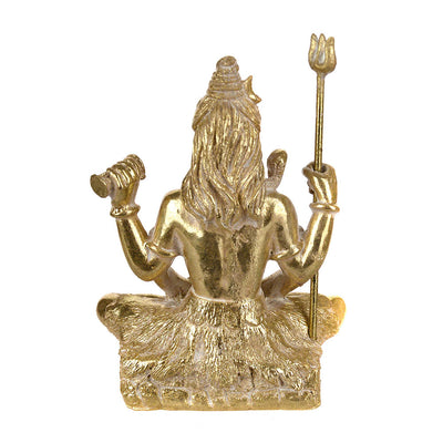 Shiva Sitting Statue Gold 14.5cm - Karma Living