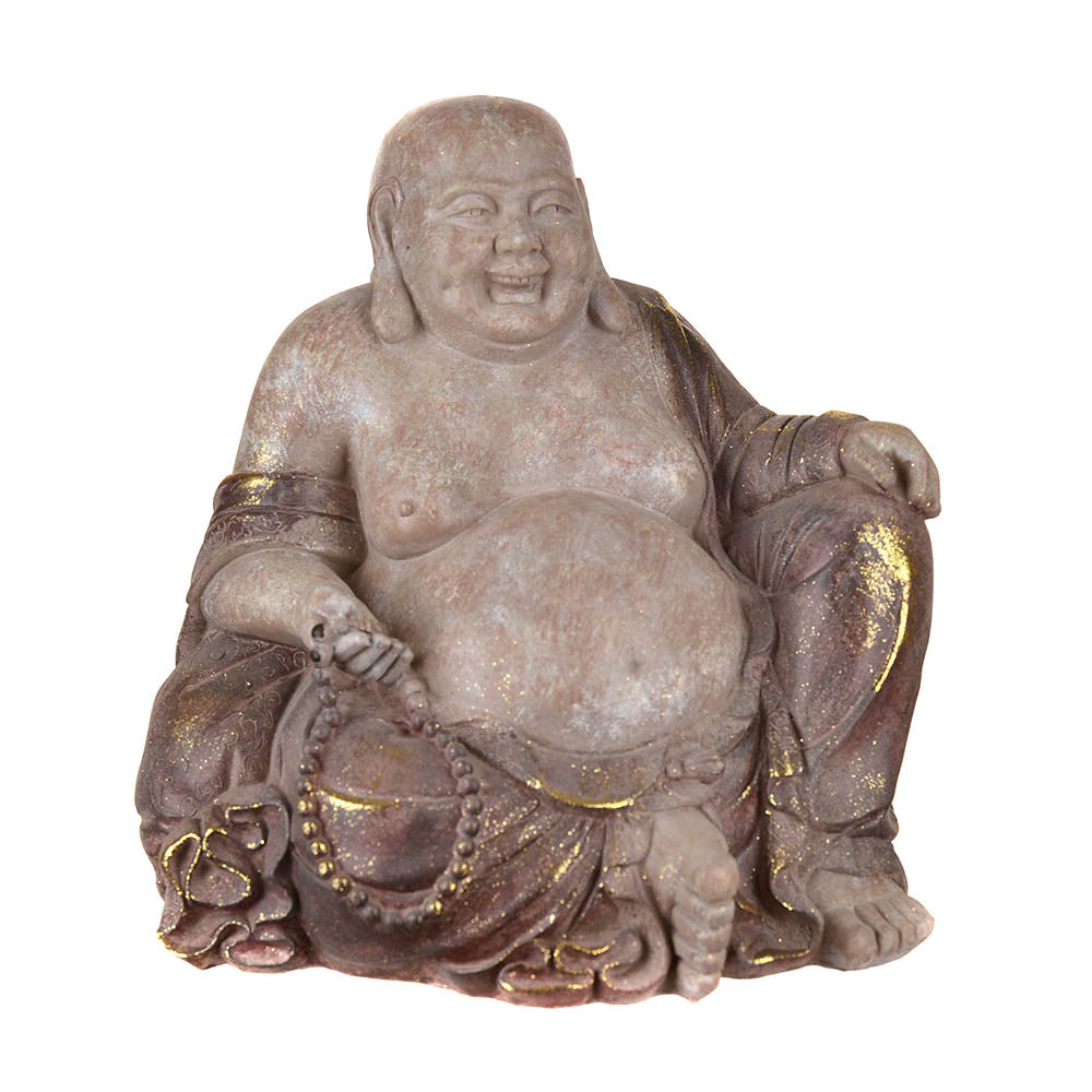 Buddha Happy Statue Natural 11.5cm - Karma Living