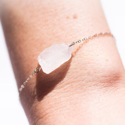 Rough Rose Quartz Bracelet - Karma Living