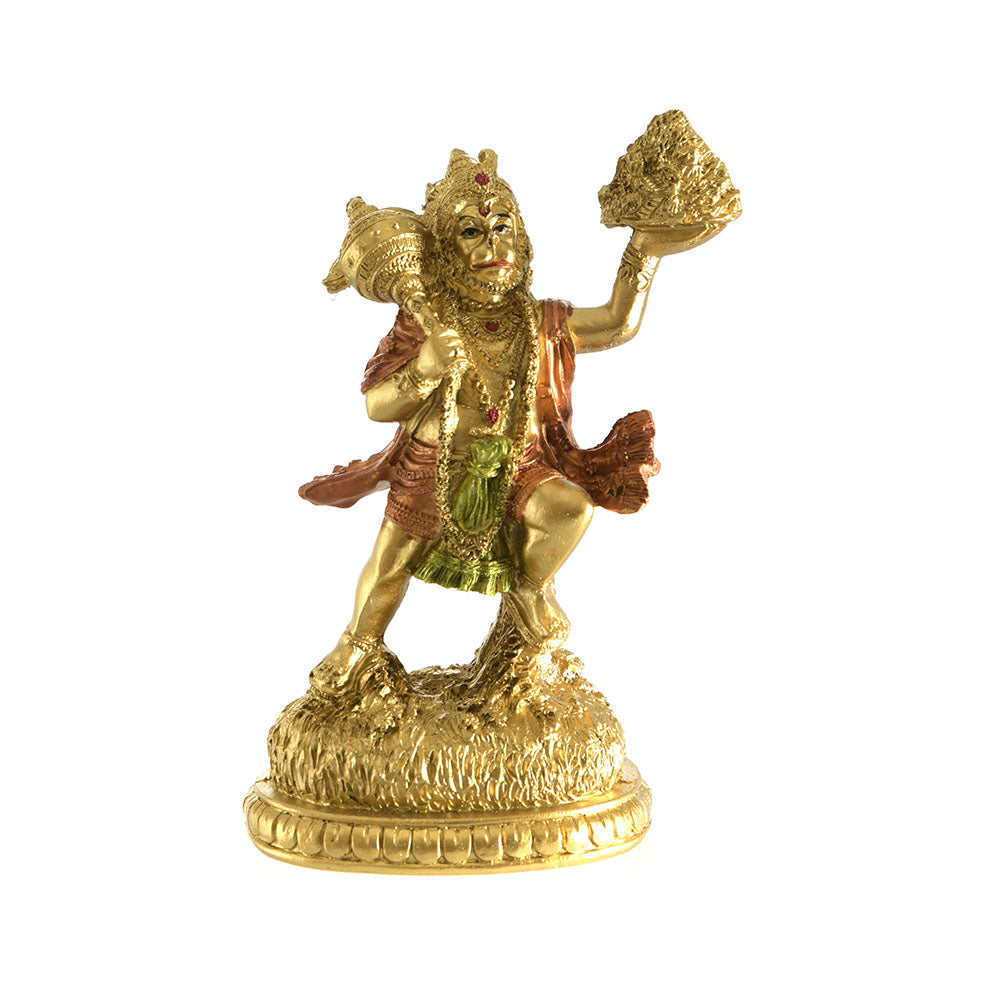 Hanuman Statue Gold & Red & Green 15cm - Karma Living