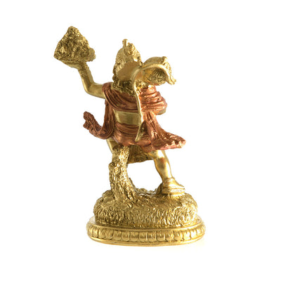 Hanuman Statue Gold & Red & Green 15cm - Karma Living
