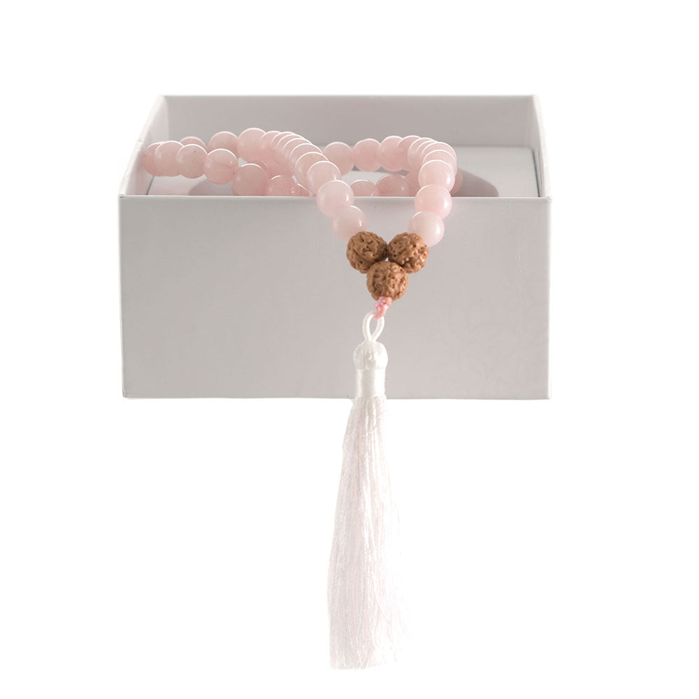 Rose Quartz 108 Mala Bead Necklace - Karma Living