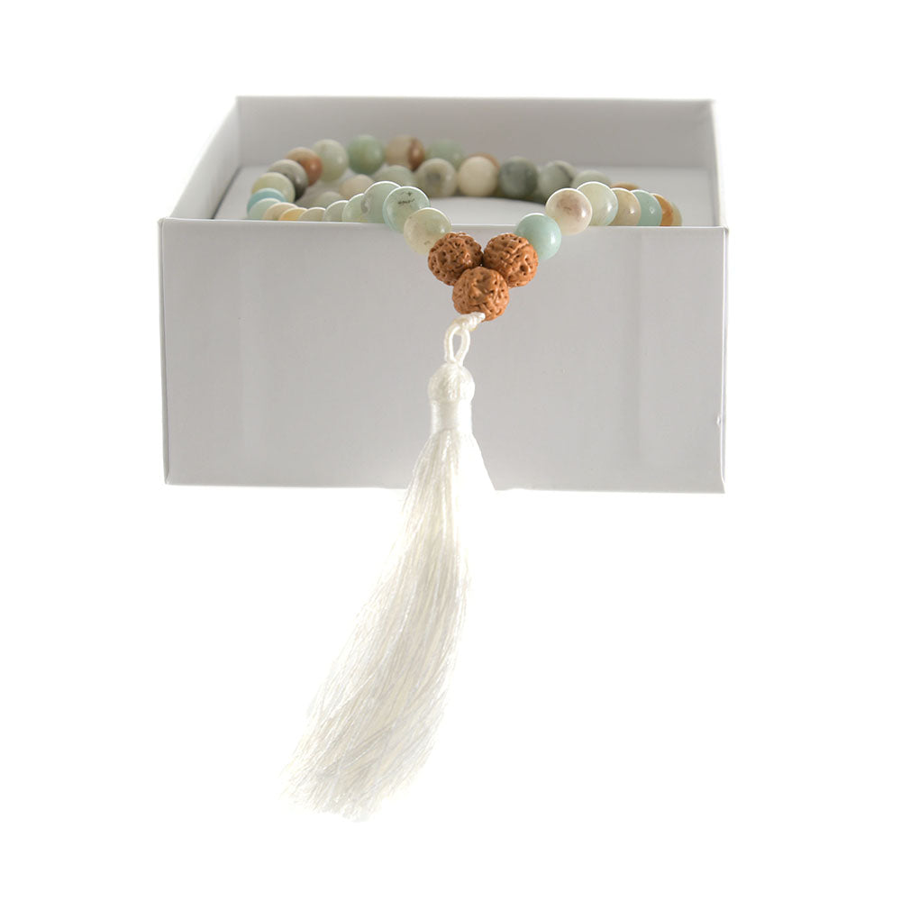 Amazonite 108 Mala Bead Necklace - Karma Living