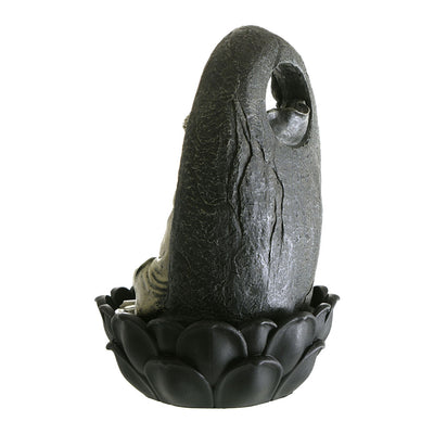 Buddha Statue Water Fountain Grey 40cm - Karma Living