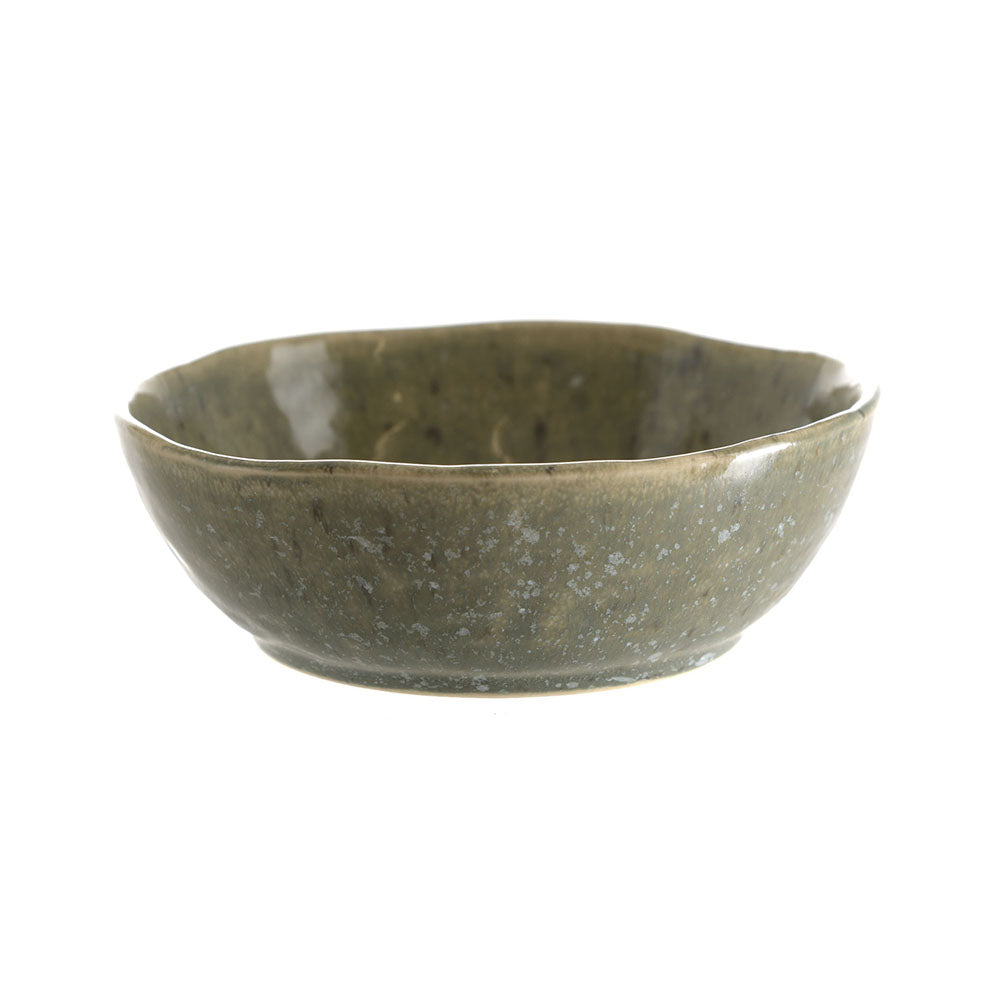 Stoneware Bowl Matte Speckle Green 14cm - Karma Living