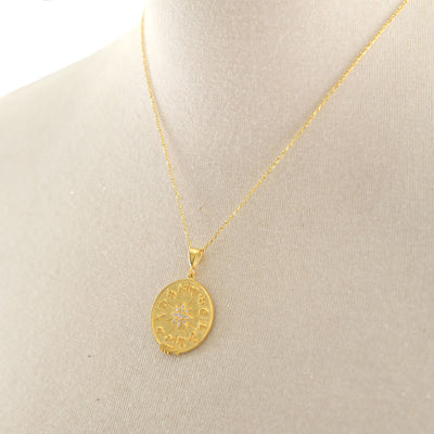 Zodiac Round Pendant Necklace - Karma Living