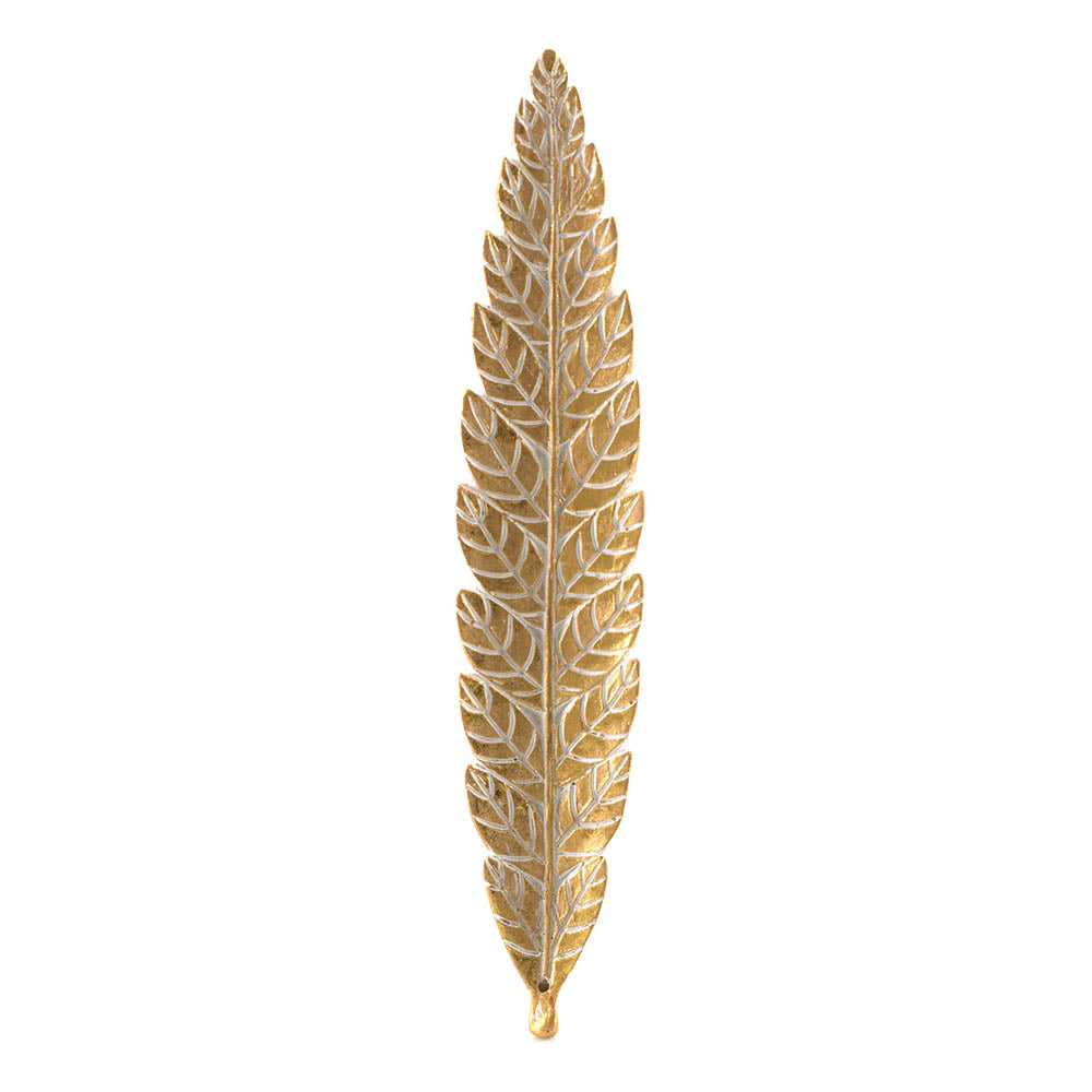 Gold Leaf Incense Holder Resin 22cm