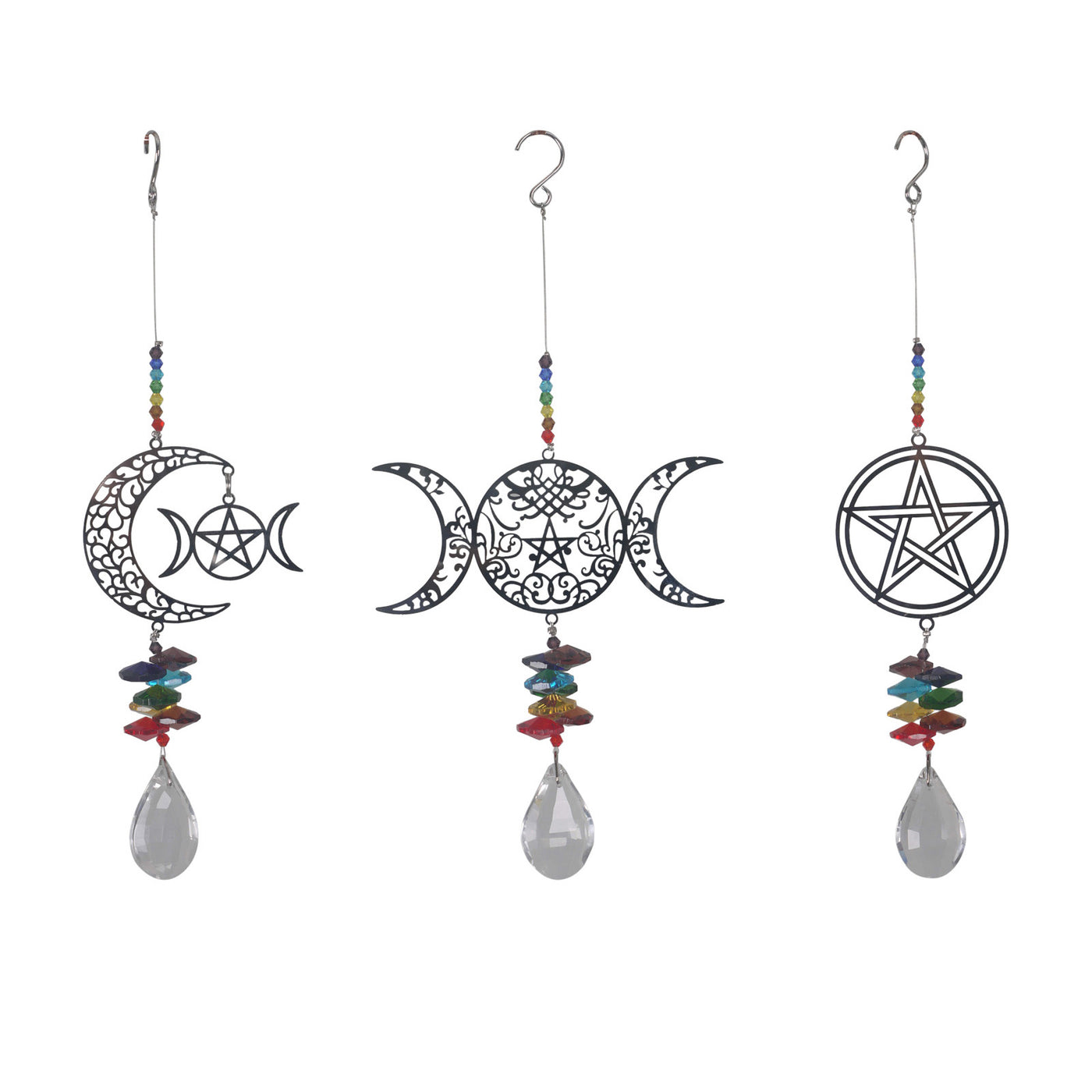 Wicca Crystal Suncatcher 21cm (Assorted Styles)