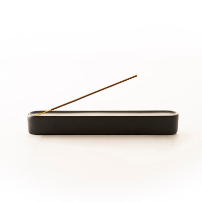 Ceramic Incense Holder Black - Karma Living