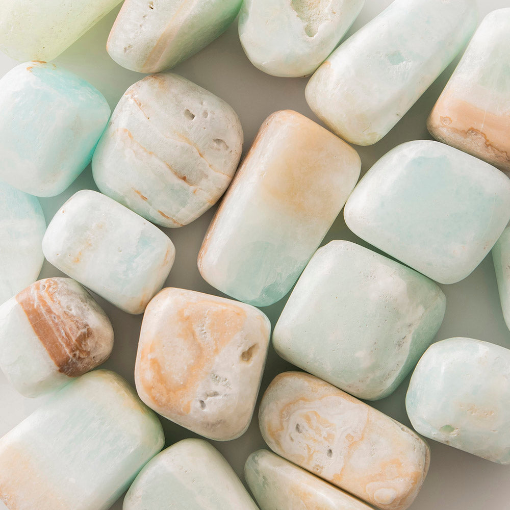 Caribbean Blue Calcite Tumble Stone - Karma Living