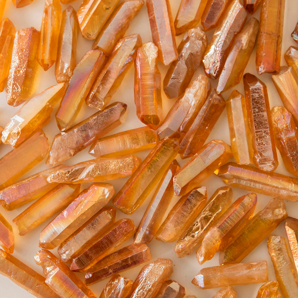 Orange Aura Quartz Point – Karma Living
