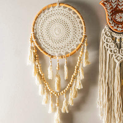 Crochet Wall Hanging with Beads