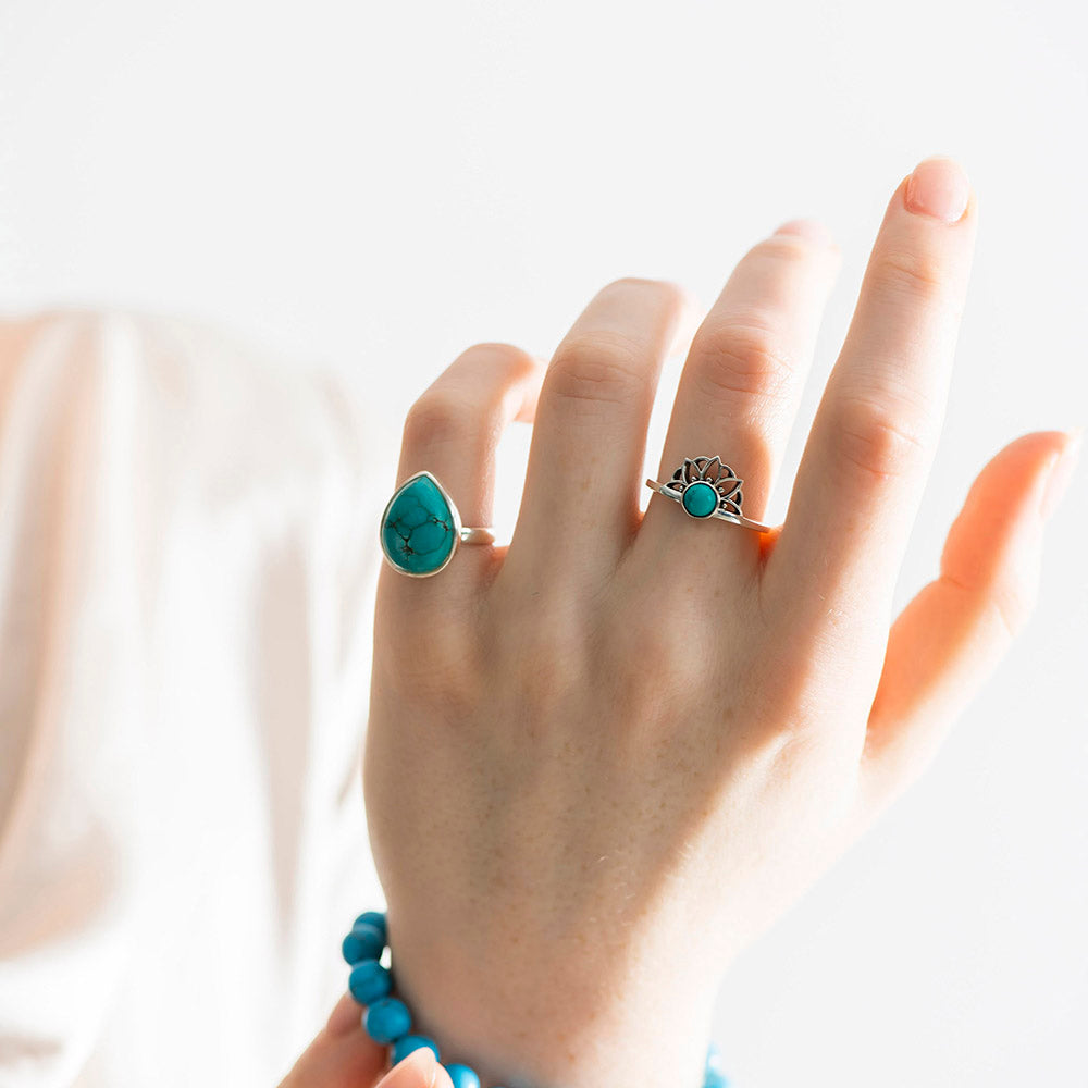 Turquoise Teardrop Ring