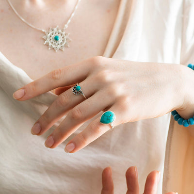 Turquoise Teardrop Ring