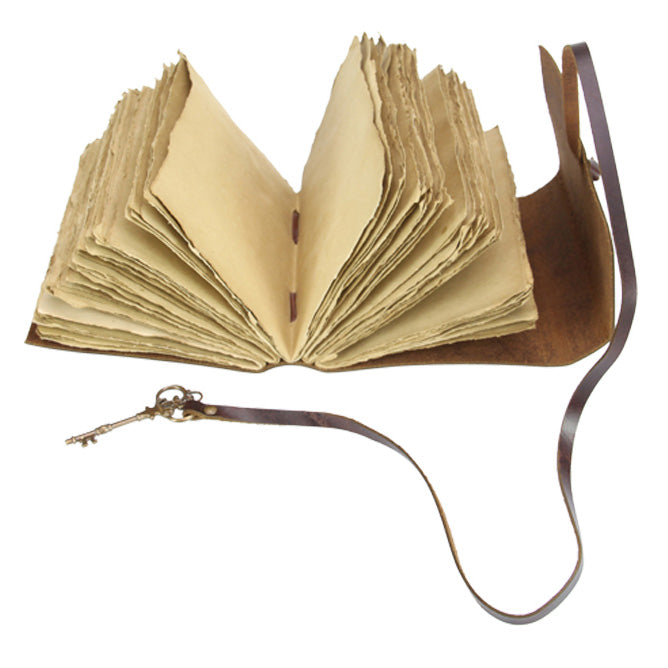 Leather Journal With Key 18x13cm