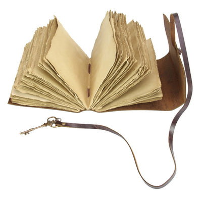 Leather Journal With Key 18x13cm