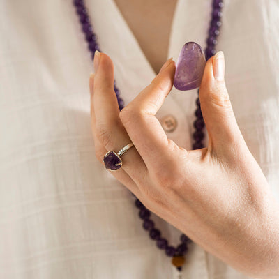 Rough Amethyst Ring - Karma Living