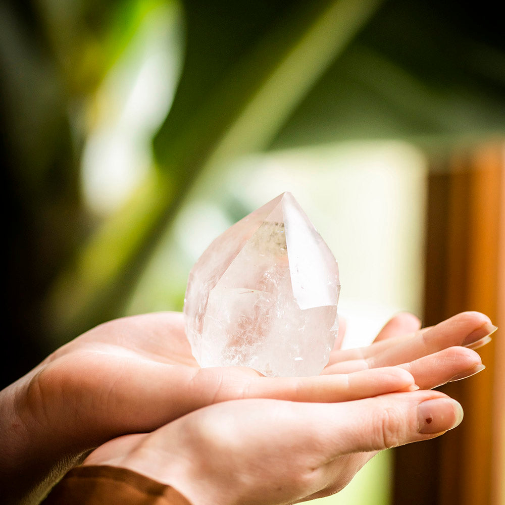 Clear Quartz Base Cut Point - Karma Living