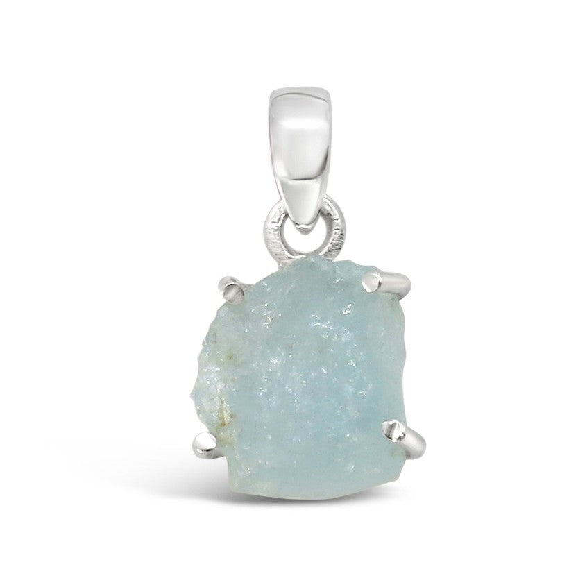 Rough Aquamarine Pendant - Karma Living